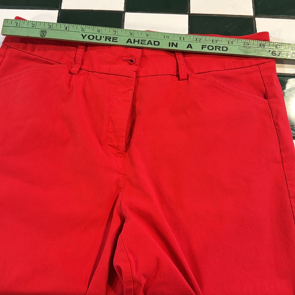 Women's Pull-On Stretch red Bermuda Short, Ruby Rd size 16 - Picture 7 of 9